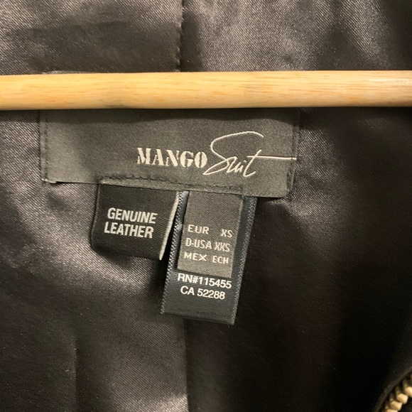 Mango Leather & Fur Bomber Jacket - Picture 5 of 5